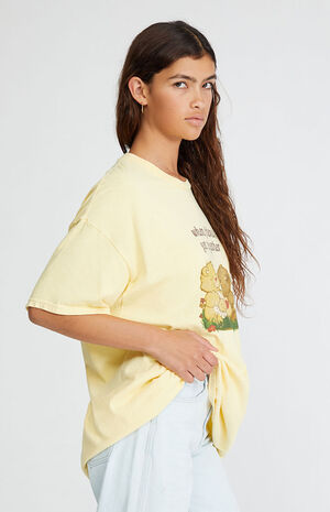 New Era Heritage Bear Graphic Dark Yellow Oversized T-Shirt