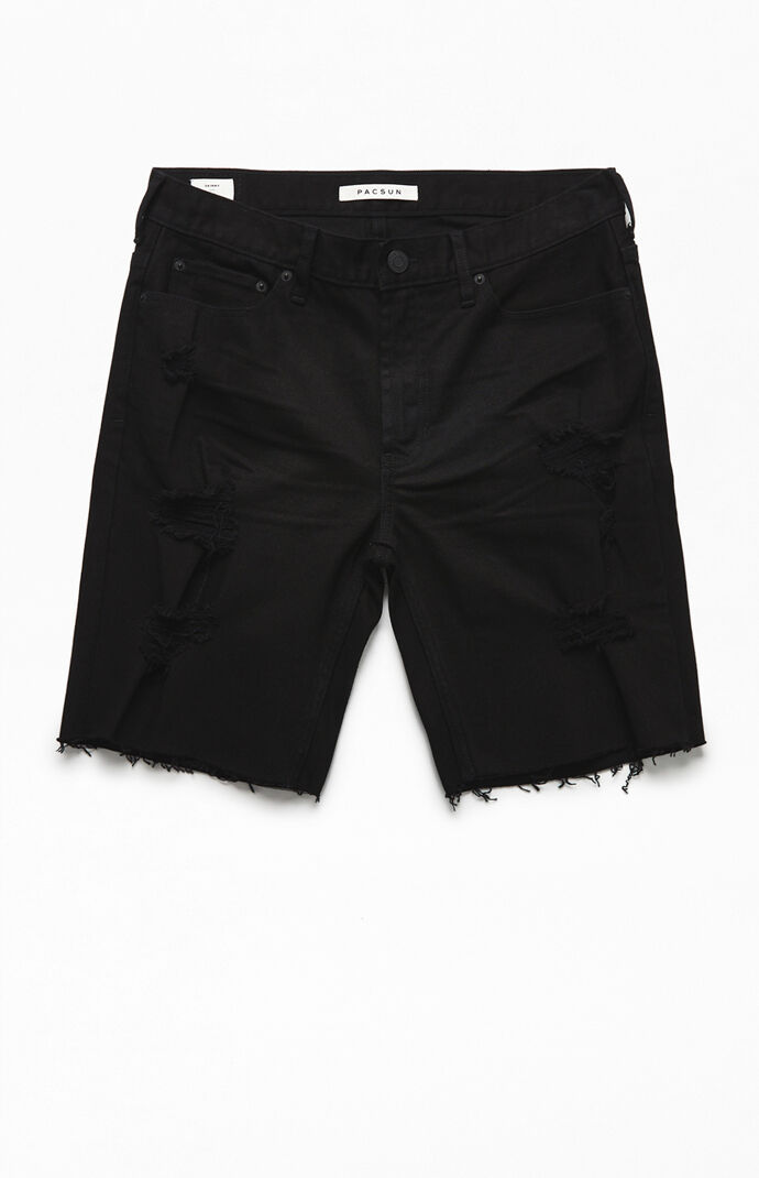 Buy black denim jean shorts mens> OFF-56%