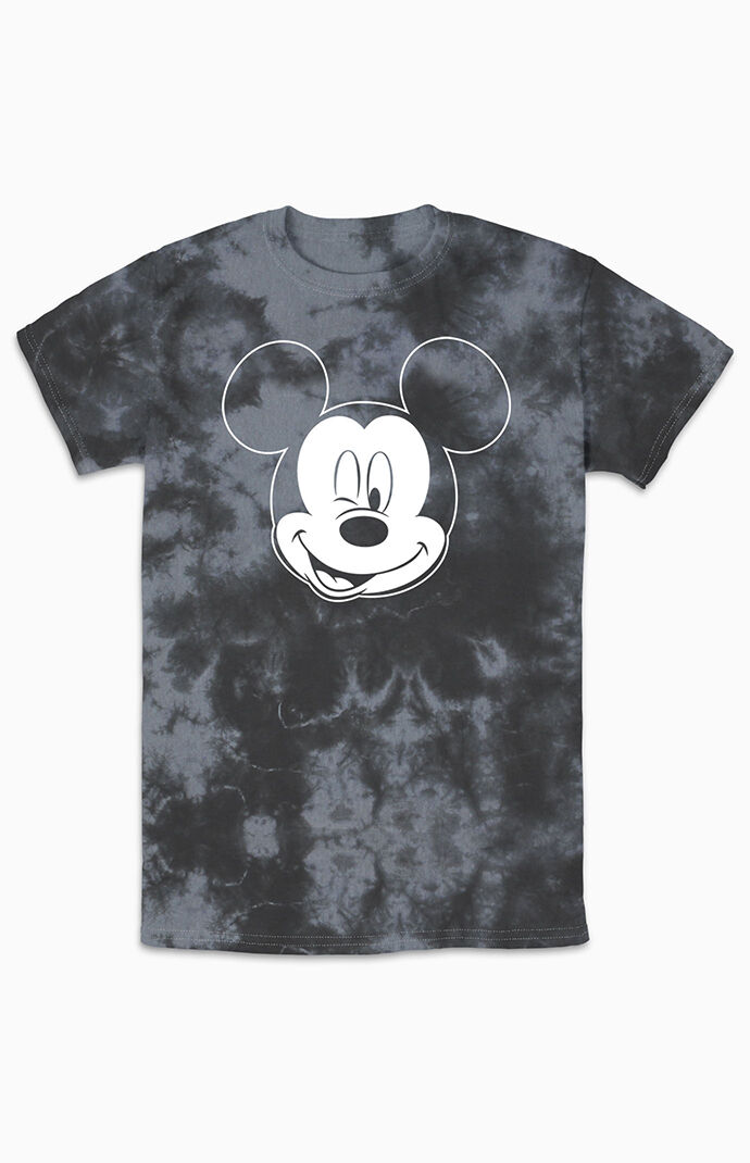 Women's Disney Mickey Mouse Wink T-Shirt In Charcoal - Size Large