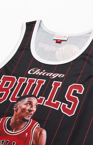 Mitchell & Ness NBA Chicago Bulls floral mesh swingman vest in black