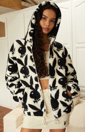 Playboy By PacSun Printed Sherpa Hoodie | PacSun