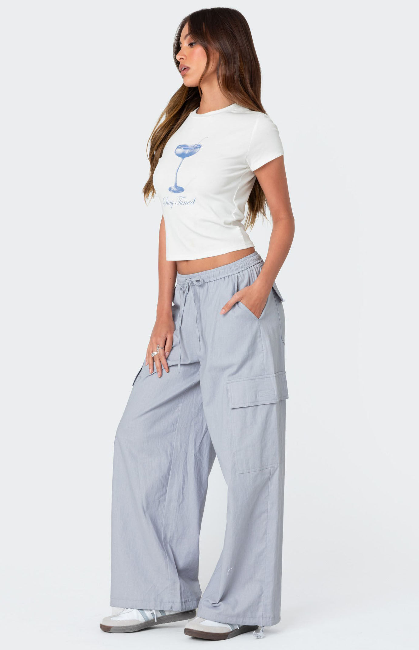 Edikted Phoenix Linen Look Cargo Pants