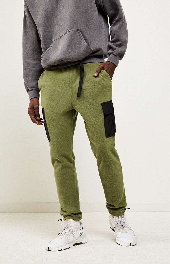 olive cargo joggers mens