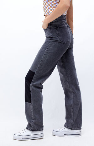 PacSun Eco Grey Patchwork Boyfriend Jeans | PacSun