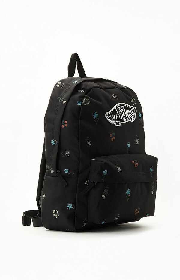 Vans Black Floral Realm Backpack | PacSun
