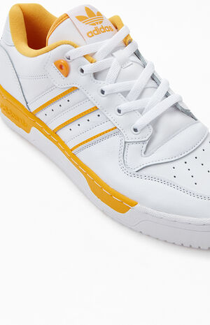 adidas White & Gold Rivalry Low Shoes | PacSun