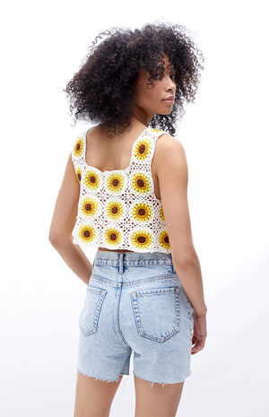 LA Hearts Sunflower Crochet Tank Top | PacSun