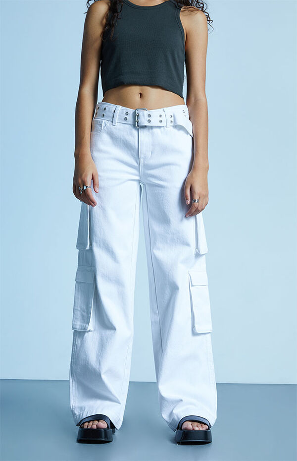 PacSun Light Blue Zip-Off '90s Baggy Cargo Pants