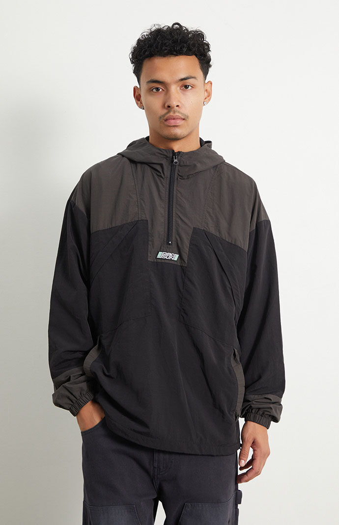 PacSun Paneled Nylon Hooded Pullover Hoodie | PacSun