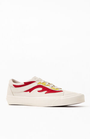 Vans White & Red Flamethrower Bold Ni Shoes | PacSun