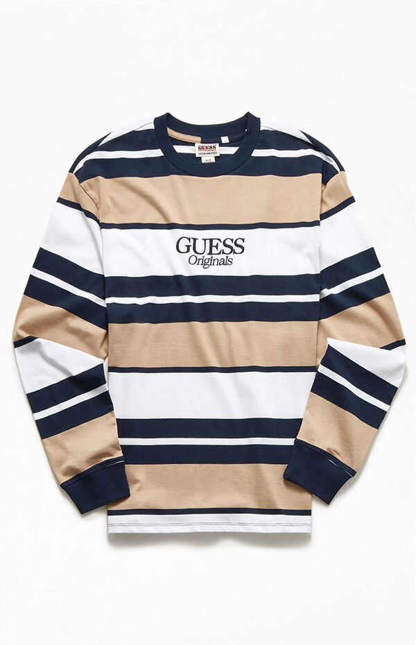 GUESS Originals Aiden Striped Long Sleeve T-Shirt | PacSun