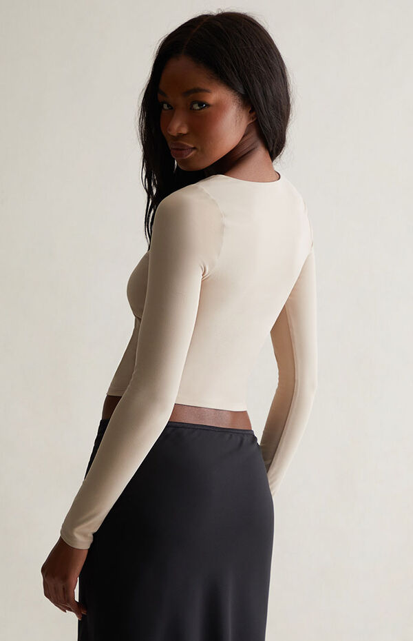 Contour Breathe Scooped Out Fitted Long Sleeve Top