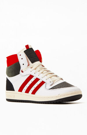 adidas Top Ten RB White & Red Shoes | PacSun