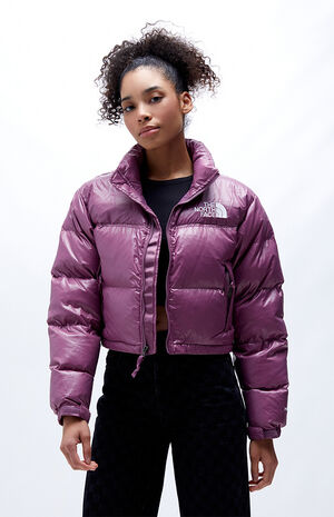 The North Face Eco Purple Nuptse Short Jacket | PacSun
