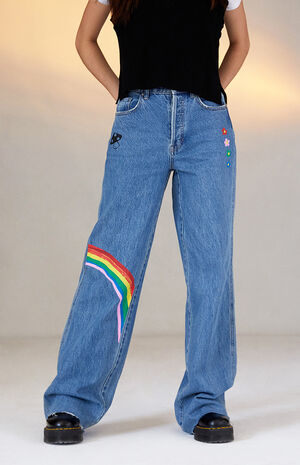 PacSun Eco Rainbow High Waisted Baggy Jeans | PacSun