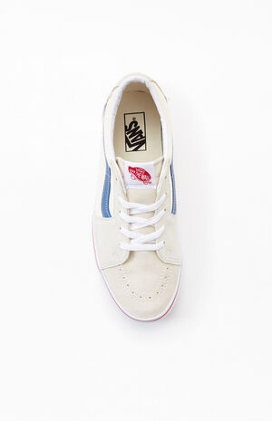 Vans White & Navy Sk8-Low Shoes | PacSun