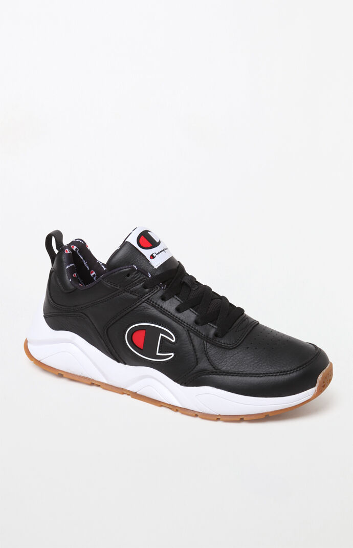 Champion 93Eighteen Black Leather Shoes 