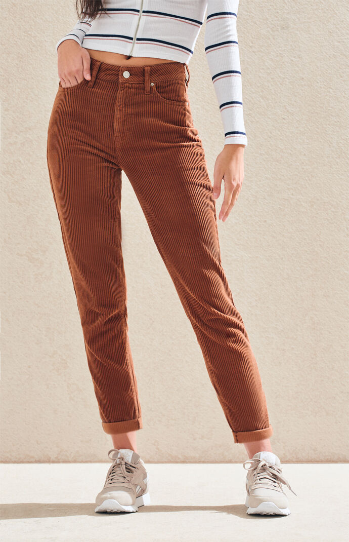 PacSun Toffee Corduroy Mom Jeans | PacSun