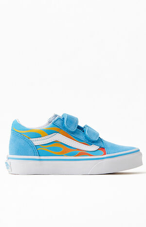 Vans Kids Turquoise Hot Flame V Old Skool Shoes | PacSun