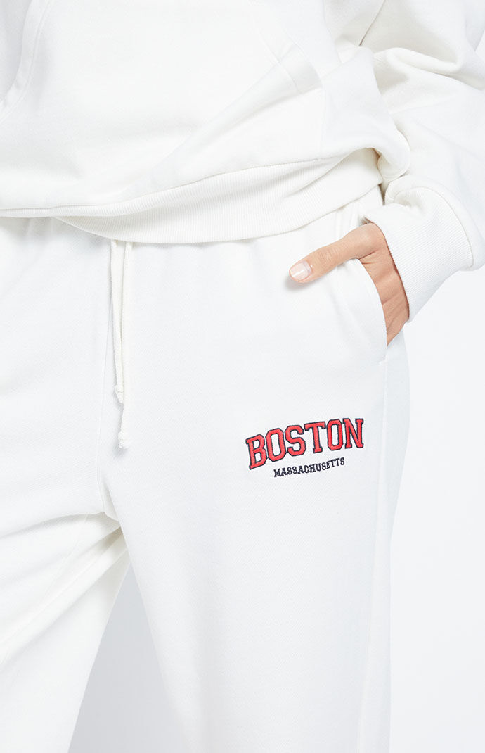Women's Boston Sports Sweatpants In Blanc De Blanc - Size Small