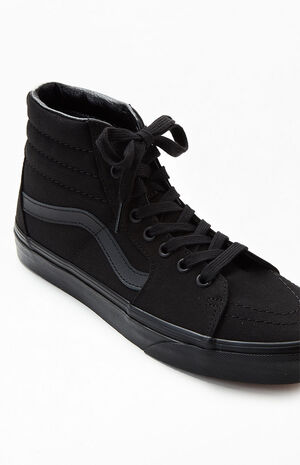 wenselijk Onweersbui Doornen Vans Sk8-Hi Black Canvas Shoes | PacSun
