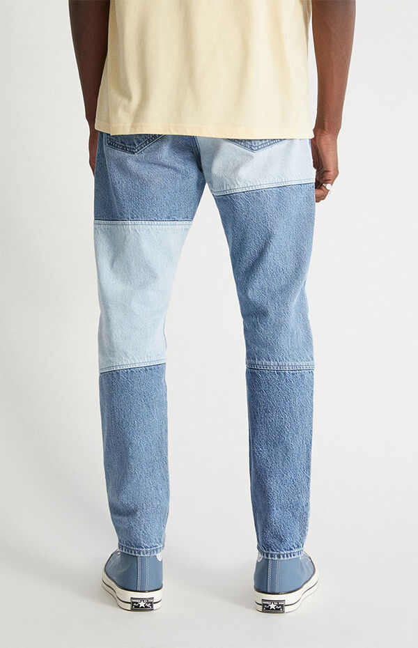 PacSun Eco Indigo Patched Slim Taper Jeans | PacSun