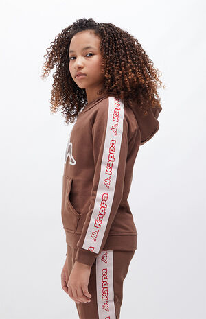 Kappa Kids Brown Logo Tape Apet 2 Hoodie | PacSun