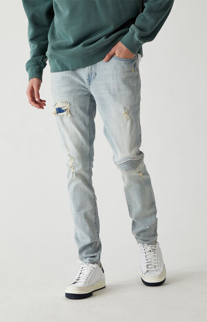 Sunisery Men's Regular Fit Stacked Jeans