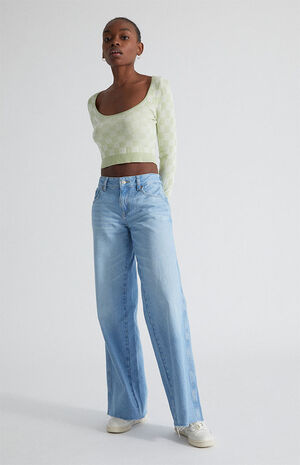 PacSun Medium Blue Low Rise Bootcut Jeans