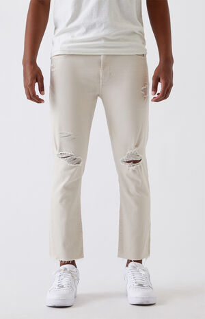 PacSun Off White Ripped Vintage Skinny Jeans | PacSun