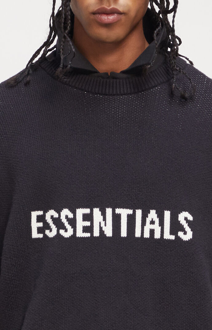 Essentials Black Knit Sweater