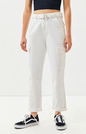 White Belted Utility Pants | PacSun | PacSun