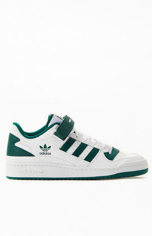 adidas White & Green Forum Low Shoes | PacSun