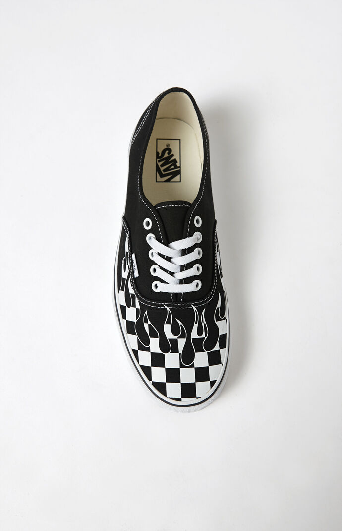 vans checker flame authentic shoes