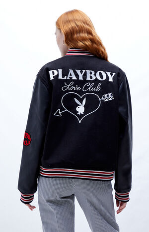 Playboy By PacSun Love Club Letterman Bomber Jacket | PacSun