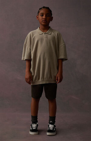 Fear Of God Kids Seal Terry Cloth Short Sleeve Polo Shirt | PacSun