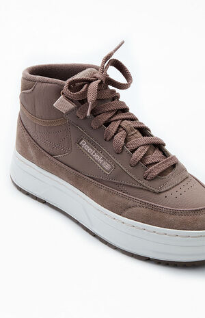 Reebok Women's Taupe Club C Mid Top Sneakers | PacSun