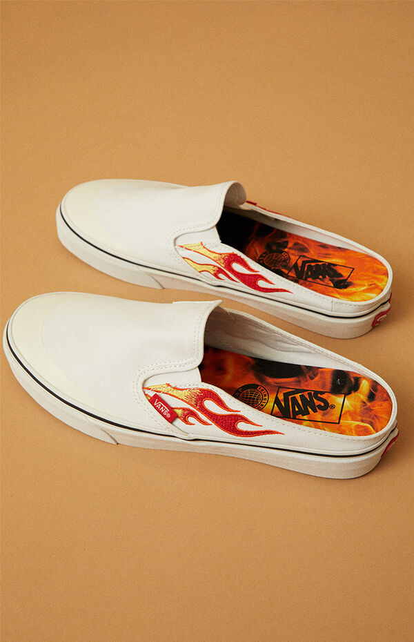 Vans x A$AP Worldwide White & Red Classic Slip-On Mule Shoes | PacSun