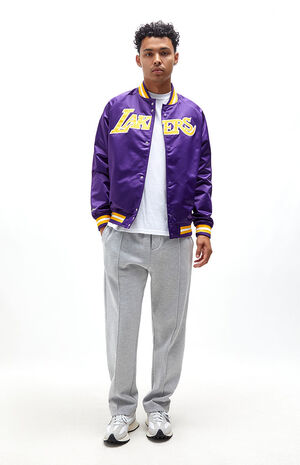 Mitchell & Ness Los Angeles Lakers Lightweight Satin Jacket gold