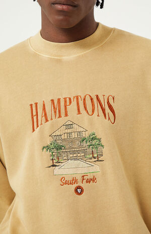 Hamptons Vintage Sweatshirt Embroidered Crewneck Cute New 