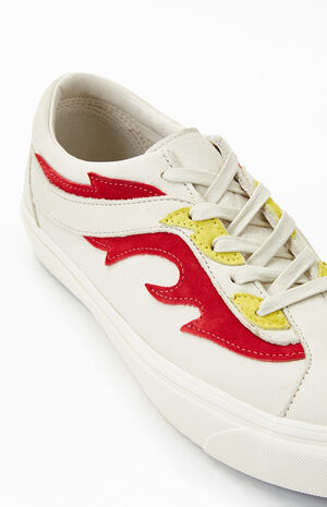 Vans White & Red Flamethrower Bold Ni Shoes | PacSun