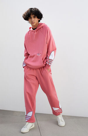 adidas Pink Tricolor Trefoil Hoodie | PacSun