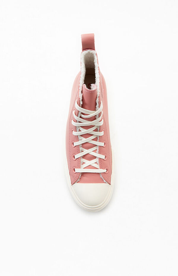 Converse Pink Chuck Taylor All Star Cozy Sherpa Platform Lift Sneakers |  PacSun