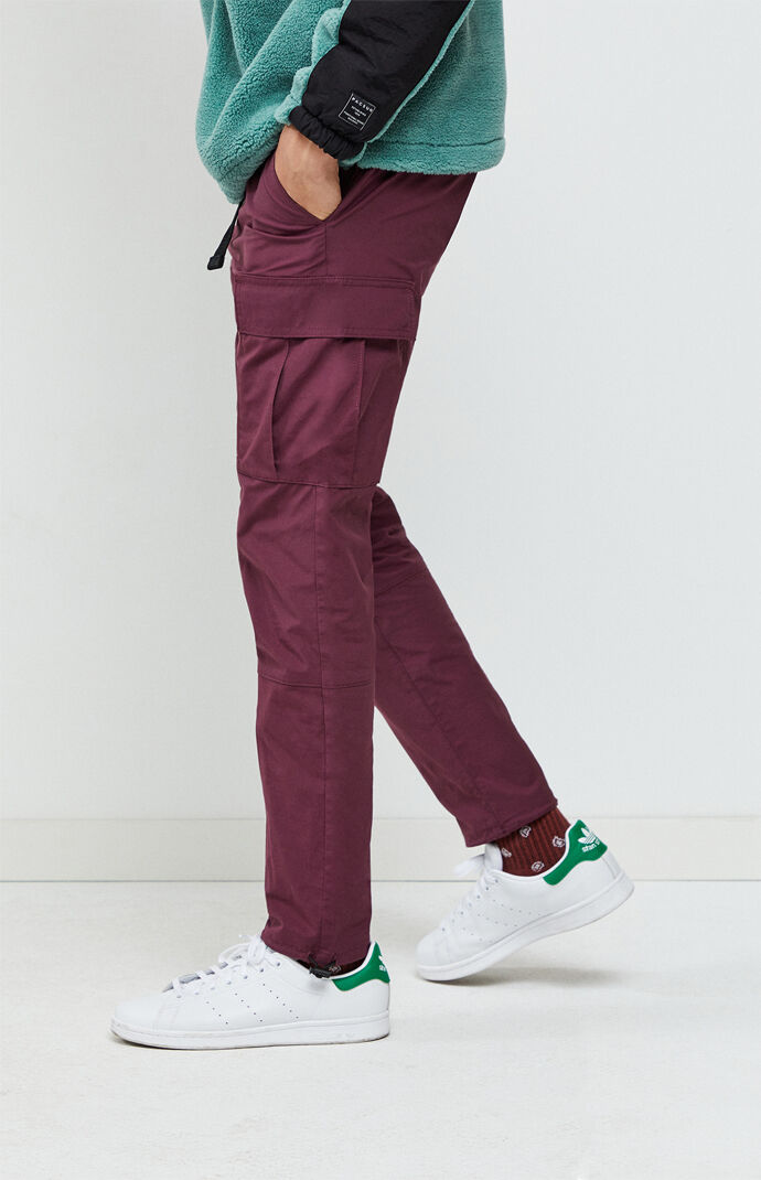 burgundy cargo shorts