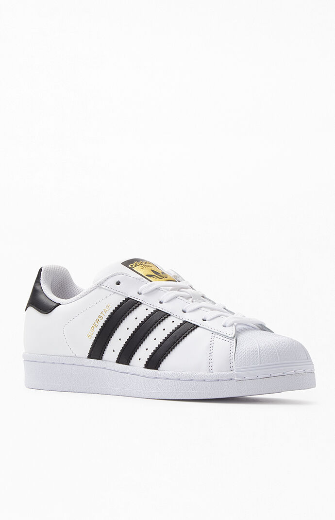 adidas White and Black Superstar Shoes | PacSun