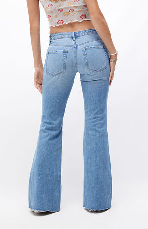 PacSun Medium Blue Low Rise Flare Jeans | PacSun