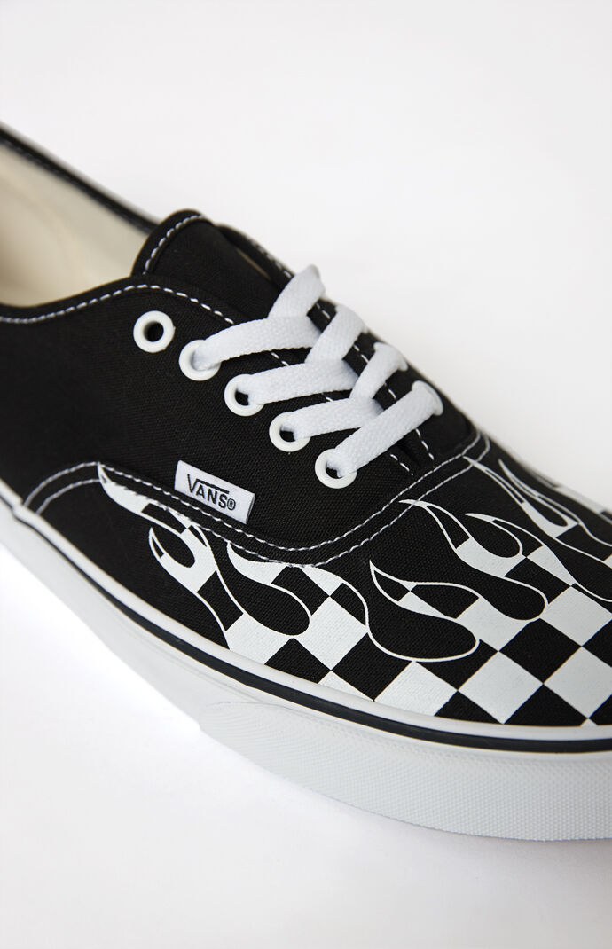 vans with checkered flames