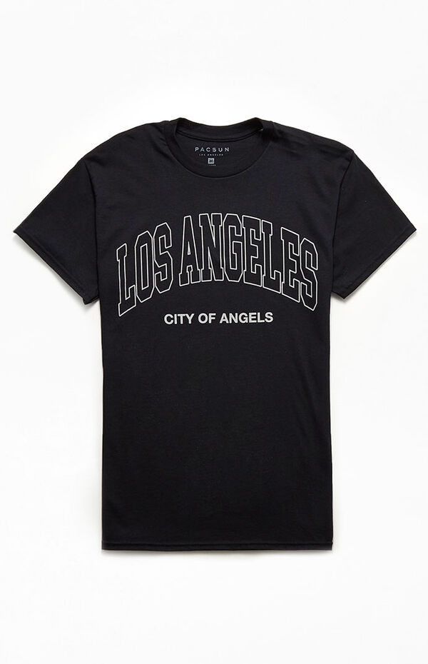 Pacsun Men's Los Angeles Collegiate T-Shirt in Tan - Size Medium