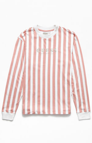 Selectiekader Vrijgevigheid Zending Guess 81 Go Vertical Striped Long Sleeve T-Shirt | PacSun