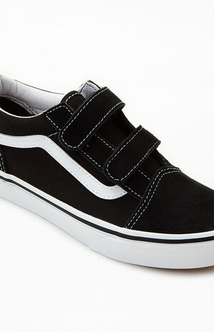 Vans Kids Black Velcro Old Skool Shoes | PacSun